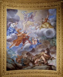 Allegorie des Saturn, die die Pracht der Familie Medici preist - Fresko von Ciro Ferri