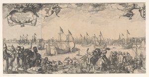 Profil von Amsterdam, gesehen vom IJ (linker Teil) von Claes Jansz. Visscher (II)