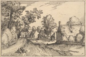 Ein Dorfweg von Claes Jansz Visscher