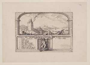 Leuchtturm in Zandvoort, aus Ansichten der Umgebung von Haarlem (Plaisante Plaetsen) von Claes Jansz. Visscher