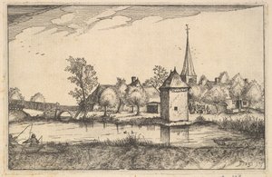 Teich und ein Dorf, Tafel 15 aus Regiunculae et Villae Aliquot Ducatus Brabantiae