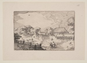 Straße in der Nähe der Dünen, aus Ansichten der Umgebung von Haarlem (Plaisante Plaetsen) von Claes Jansz. Visscher