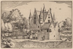 Ein Schloss von Claes Jansz Visscher after Johannes van Doetechum, the Elder after Lucas