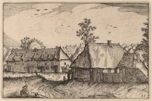 Große Schuppen von Claes Jansz Visscher after Johannes van Doetechum, the Elder after Lucas