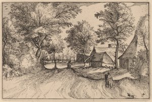 Dorfstraße von Claes Jansz Visscher after Johannes van Doetechum, the Elder after Lucas