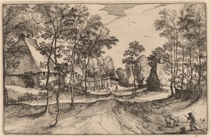 Dorfstraße von Claes Jansz Visscher after Johannes van Doetechum, the Elder after Lucas