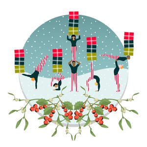Akrobatische Paketzustellung von Claire Huntley