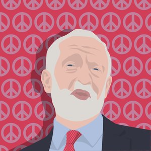 Porträt von Jeremy Corbyn von Claire Huntley