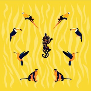 Tiere-gelb-schwarz von Claire Huntley