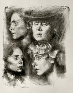 Vier Selbstbildnisse von Clara Siewert