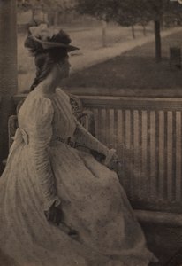 Auf der Veranda Julia Hall McCune, um 1897