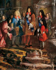 Ludwig XIV. empfängt die Unterwerfung, Dogen von Genua im Mai 1685 (Detail)