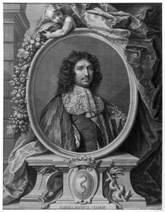 Porträt von Jean Baptiste Colbert (1619-1683) von Benoît I Audran nach Claude Lefebvre, Gravur 1709