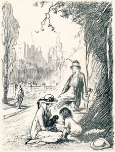 In den Kensington Gardens - Stufe Sechs, um 1920