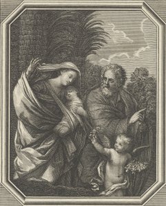 Die Flucht nach Ägypten, die heilige Familie geht mit dem jungen Johannes dem Täufer, ca. 1720-86