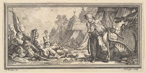 Türkische Soldaten ruhen sich aus, 1746-47 von Claude Augustin Duflos