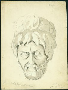 Kopf eines Mannes, 1874 von Claude Conder
