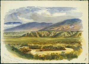 Ansicht in der Nähe von Damieh, Jordan-Tal, 1874