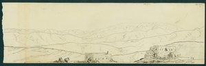 Ansicht von Jebel Sunnin und Kefr Silwan von B