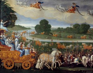 Die vier Elemente. Die Erde (Detail links). Öl auf Leinwand. Gemälde von Claude Deruet (1588-1662)
