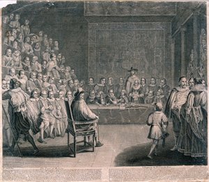 Prozess von König Karl I., Palace of Westminster von Claude Dubosc