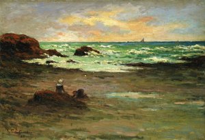 Eine Ecke des Strandes in Concarneau