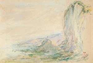 Die Felsen bei Étretat bei Ebbe