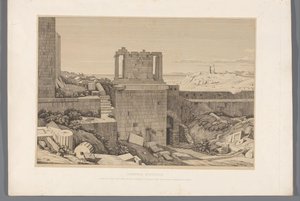Ansicht der Akropolis von Athen von Claude Félix Théodore Caruelle d