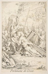 Das Kreuz tragen. Schöpfer: Claude Gillot, Jacques Gabriel Huquier von Claude Gillot, Jacques Gabriel Huquier