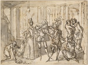 Eine Aufführung der Commedia dell