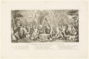 Fest des Bacchus, gefeiert von Satyrn und Bacchantinnen von Claude Gillot