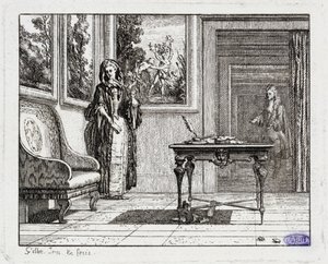 Vignetten zu La Mottes Fabeln. Die Grillen (Buch II, Fabel 19) von Claude Gillot