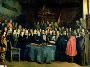 Der Schwur zur Ratifizierung des Vertrags von Münster, 15. Mai 1648, ca. 1837