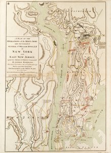 Ein Plan der Operationen der königlichen Armee unter dem Kommando von General Sir William Howe KB in New York von Claude Joseph Sauthier