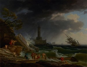Ein Sturm an einer Mittelmeerküste von Claude Joseph Vernet