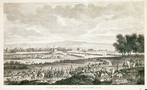 Einzug französischer Soldaten in Turin, ca. 1796 (Radierung)