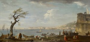 Neapel, Blick auf die Bucht von Norden, ca. 1742