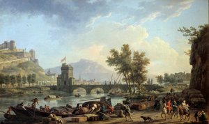 Die Annäherungen einer Übung im Jahr 1774 von Claude Joseph Vernet