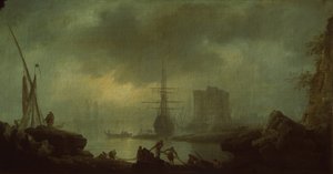 Blick auf das Meer. Nebel