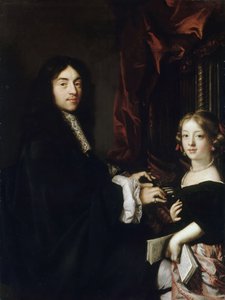Porträt des Organisten Charles Couperin mit der Tochter von Claude Lefebvre