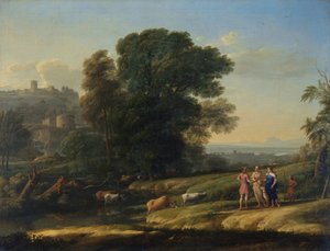Landschaft mit Cephalus und Procris, vereint durch Diana