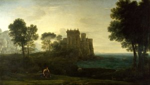Landschaft mit Psyche vor dem Palast des Amor oder das verzauberte Schloss von Claude Lorrain
