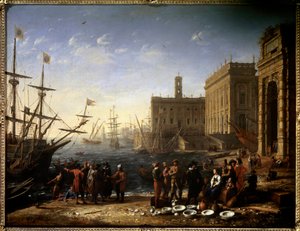 Ansicht eines Hafens mit dem Kapitol von Claude Lorrain