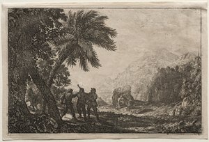 Landschaft mit Räubern, 1633 von Claude Lorrain