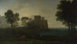 Landschaft mit Psyche vor dem Palast des Amor Das verzauberte Schloss, 1664
