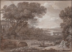 Landschaft mit der Rast auf der Flucht nach Ägypten, 1660