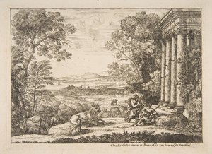 Merkur und Argus, 1662 von Claude Lorrain