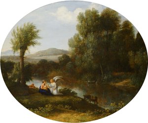 Ruhe auf der Flucht nach Ägypten von Claude Lorrain