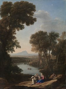 Ruhe auf der Flucht nach Ägypten, frühe 1640er von Claude Lorrain