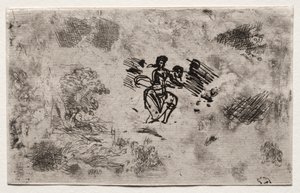 Studie einer sitzenden Frau und andere Skizzen von Claude Lorrain
